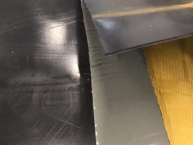 moldable sealant being applied